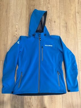Polaris Women's Blue Hooded Softshell Jacket